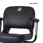 Stadium Seat, Black Vinyl 20" W x 18" D